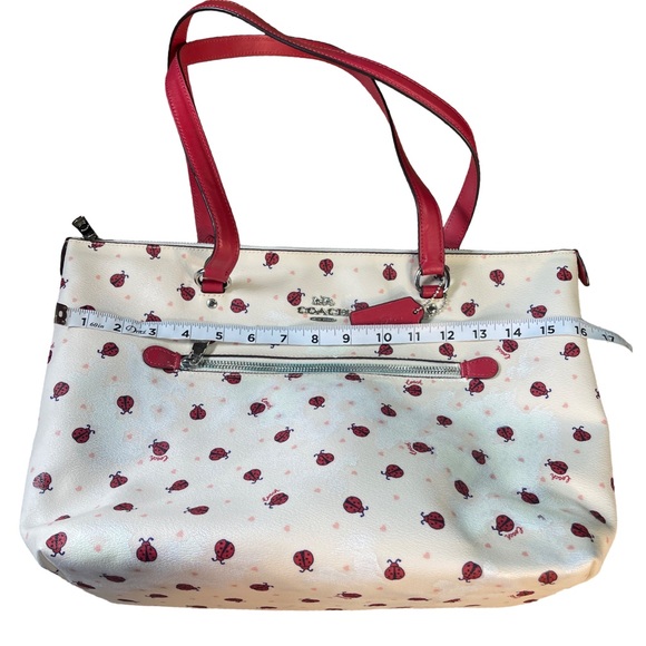 Coach Gallery Tote in Ladybug Floral Print - Flawed Gem DIY Restored - Picture 15 of 16